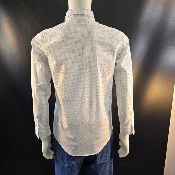 Calvin Klein CK Logo Print Pattern Boys Shirt Sz 20 Slim Fit Stretch Button Up - Picture 5 of 9